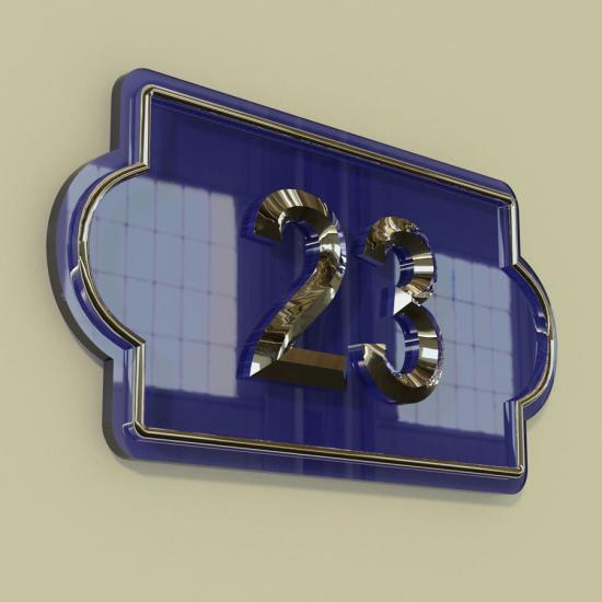 Kapı Numarası Krom Model 11 (3D)