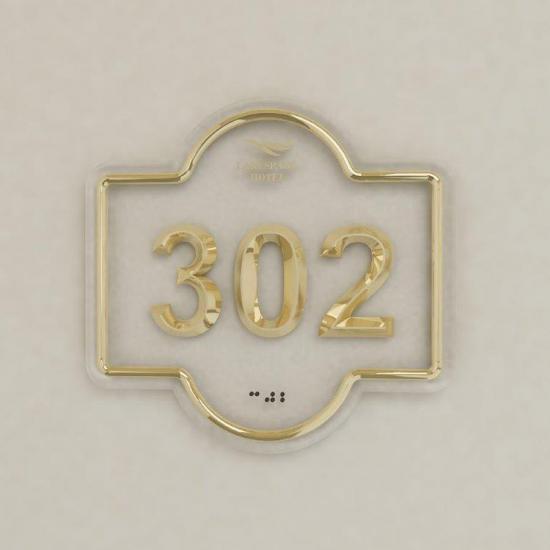  Door Number - Gold Plated - Model 01