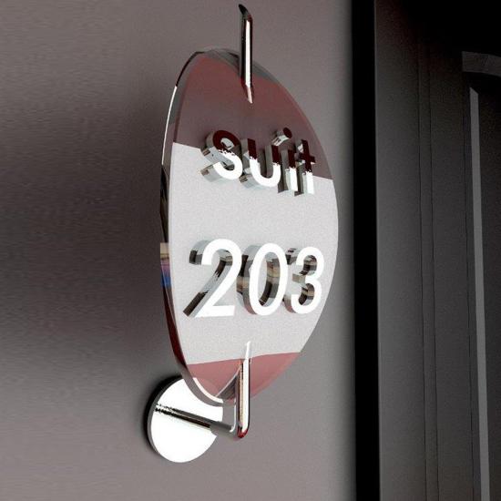 Otel-Rezidans Kapı Numarası Işıklı Model 01 3D
